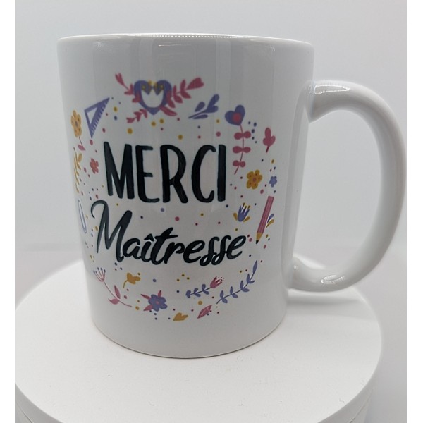 Mug merci maîtresse couronne