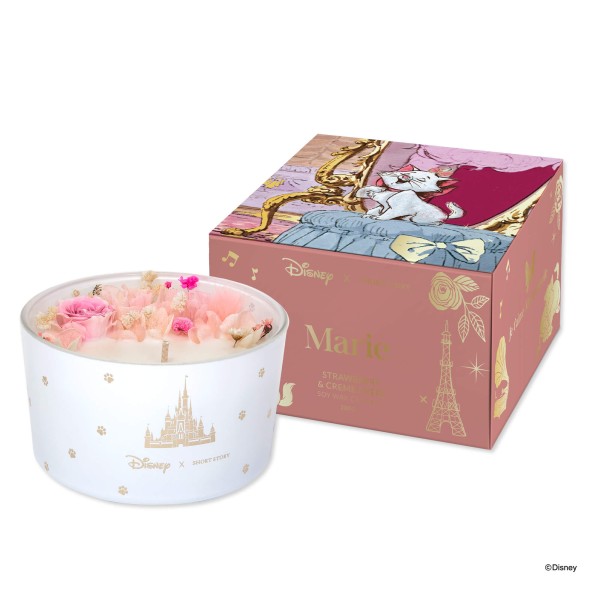 Bougie parfumée+fleurs éternelle Marie