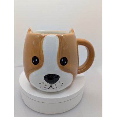 Mug chien marron