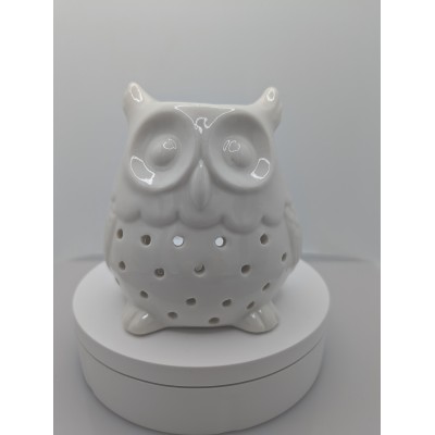 Brûle parfum hibou blanc