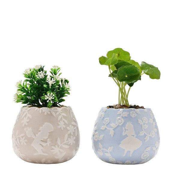 Set 2 mini plantes en pot Alice shabby chic