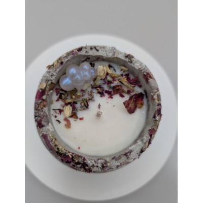 Bougie géode "orange confite"