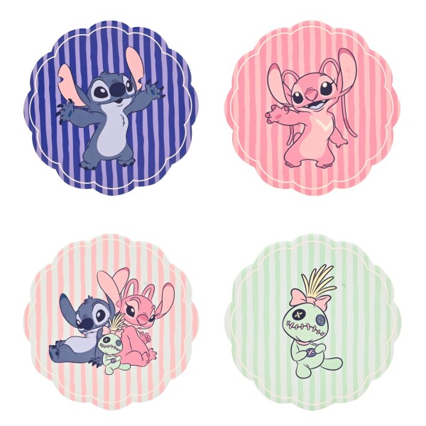 Lot 4 sous verre Stitch Disney