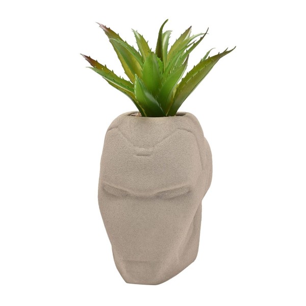 Pot Iron man (Marvel) avec plante artificielle